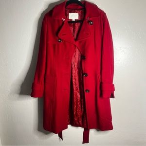Banana Republic Red Wool Military Coat - Size S